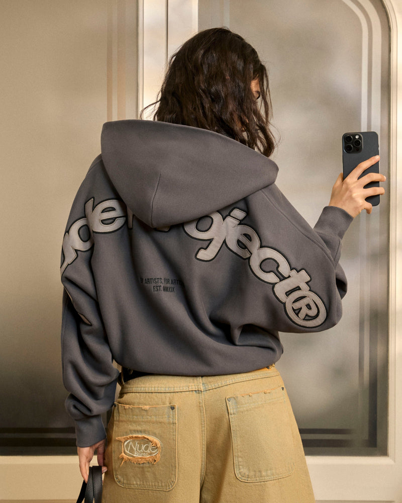 BEAST ZIP-UP HOODIE ASH