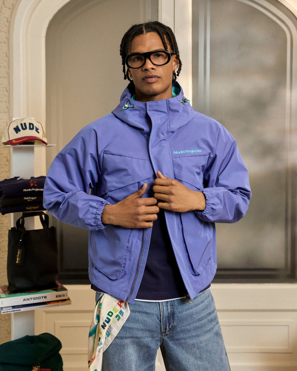 MILESTONES WINDBREAKER JACKET BLUE