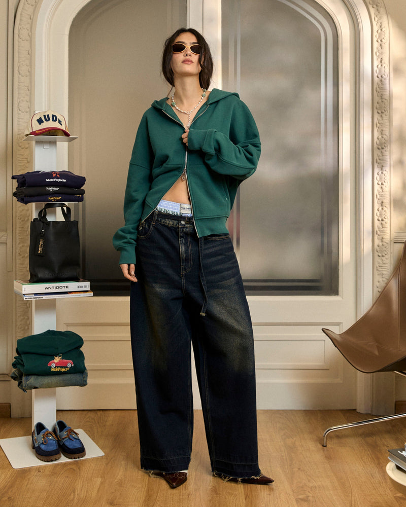 BEAST ZIP-UP HOODIE GREEN