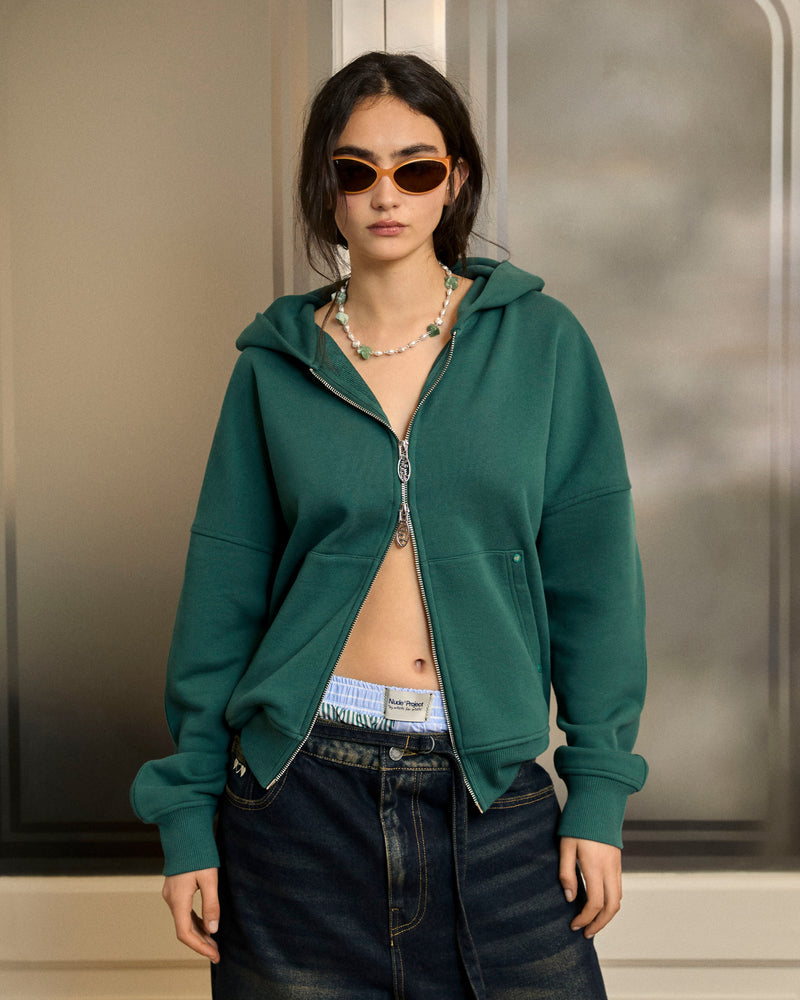 BEAST ZIP-UP HOODIE GREEN