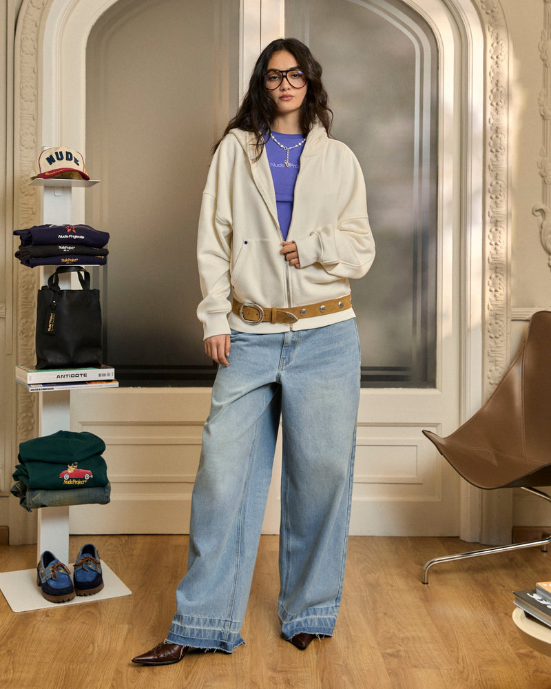 BEAST ZIP-UP HOODIE  MARSHMALLOW