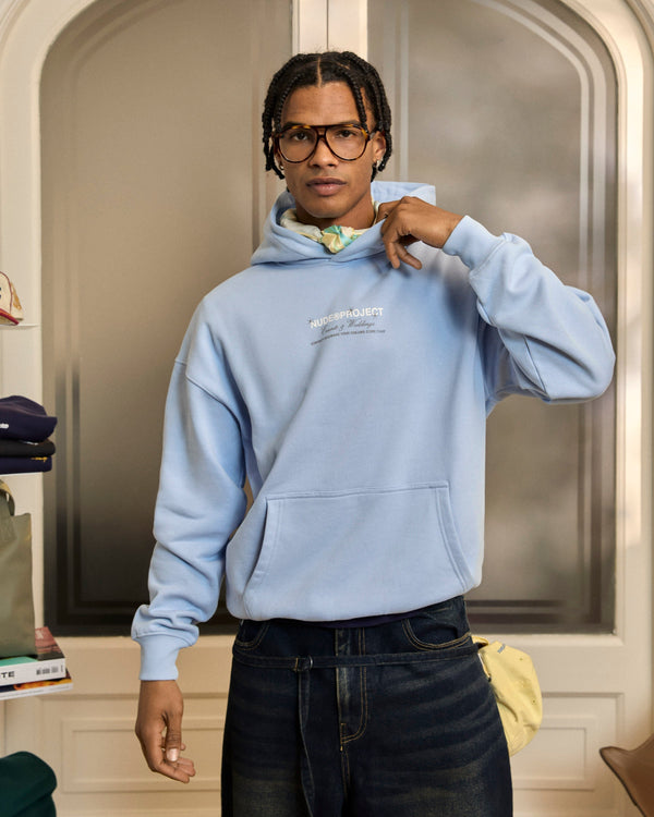 SCULPTURE HOODIE LIGHT BLUE