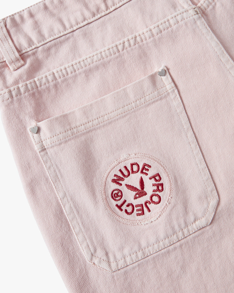 BUNNY DENIM SHORT PINK