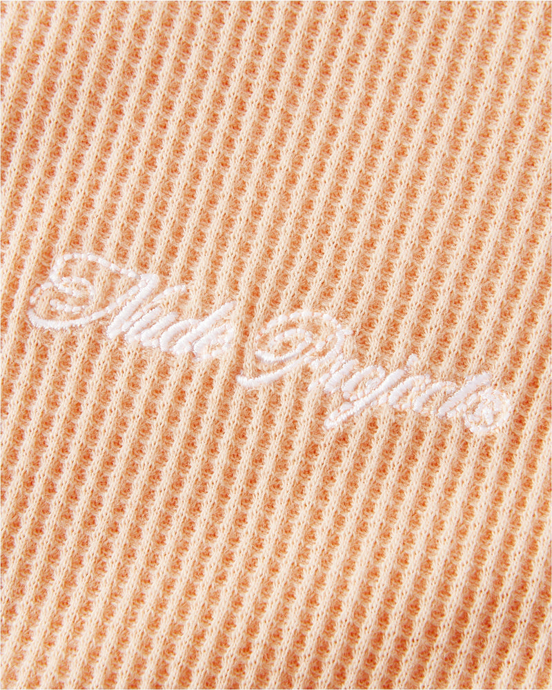WAFFLE TANK TOP PEACH