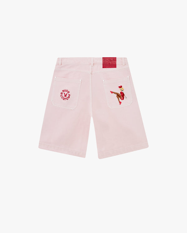 BUNNY DENIM SHORT PINK