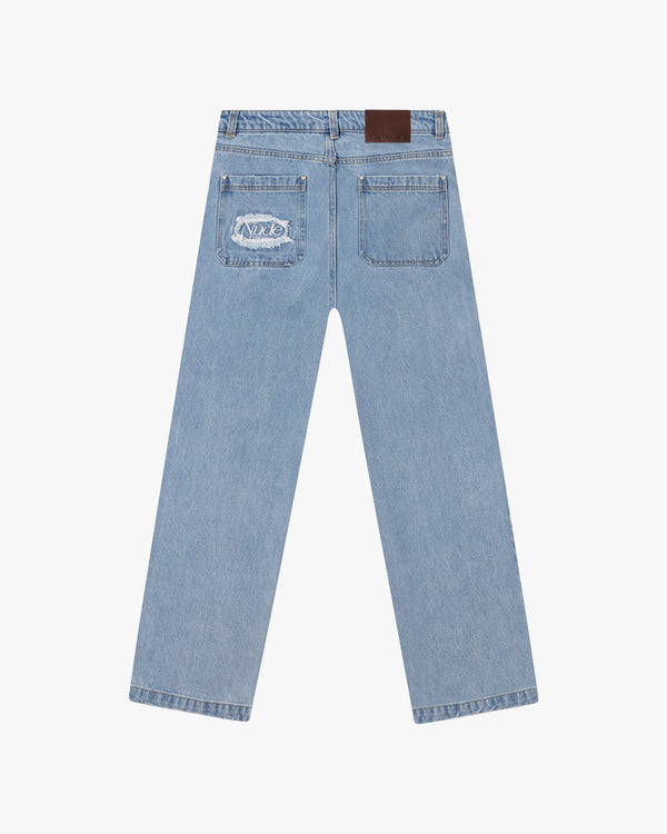 DENIM PANTS WASHED BLUE