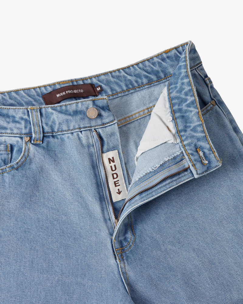 DENIM PANTS WASHED BLUE