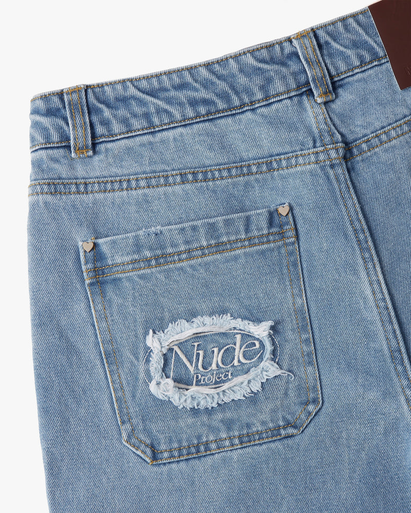 DENIM PANTS WASHED BLUE