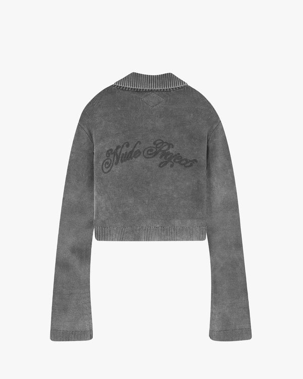 FIRST CLASS ZIP-UP KNIT ASH