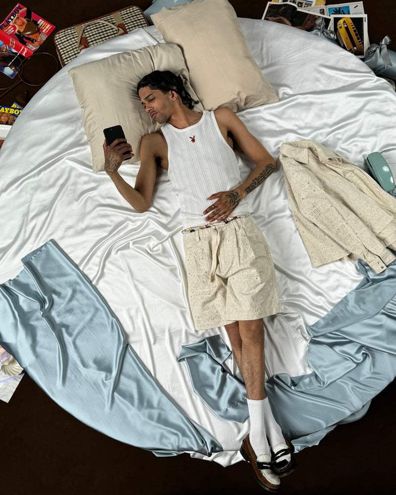 CUT&SEW PLAYBOY TANK TOP OFF-WHITE