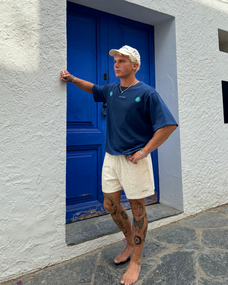 SOLET CROPPED TEE NAVY