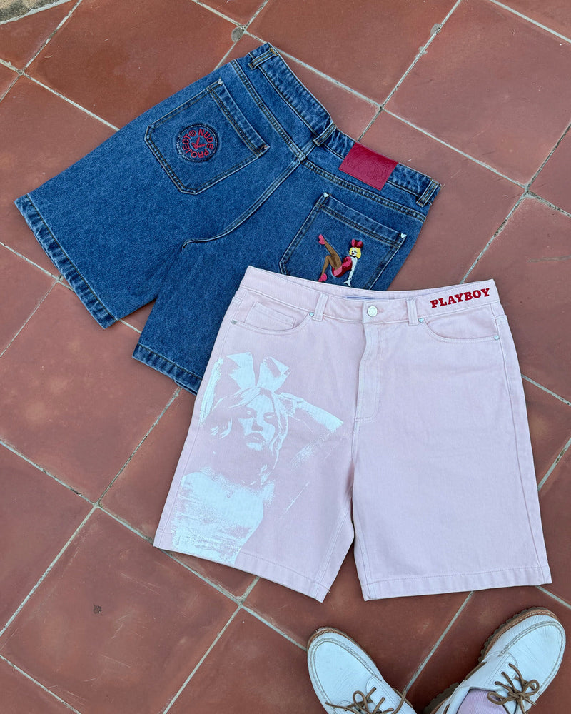BUNNY DENIM SHORT PINK