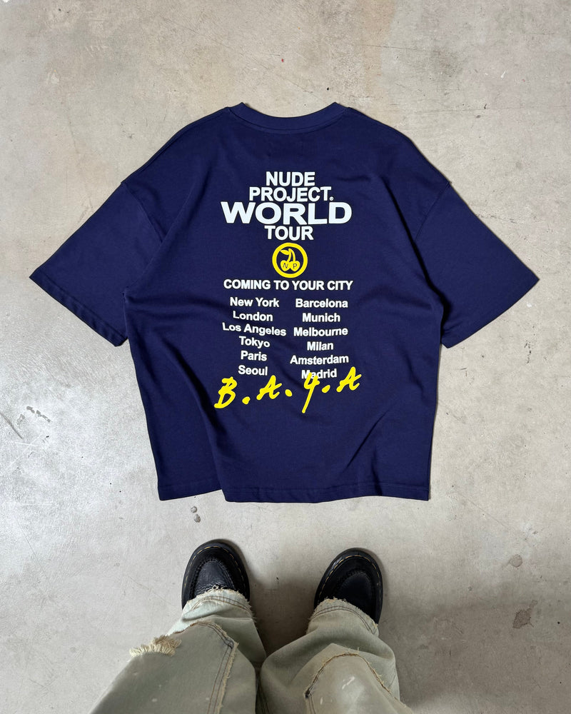 NUDE TOUR TEE NAVY