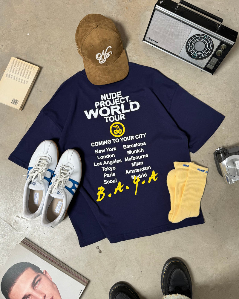 NUDE TOUR TEE NAVY