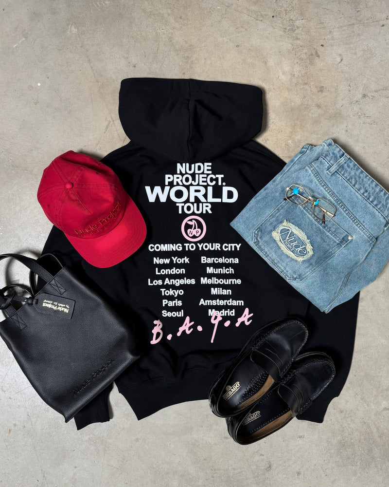 NUDE TOUR HOODIE BLACK