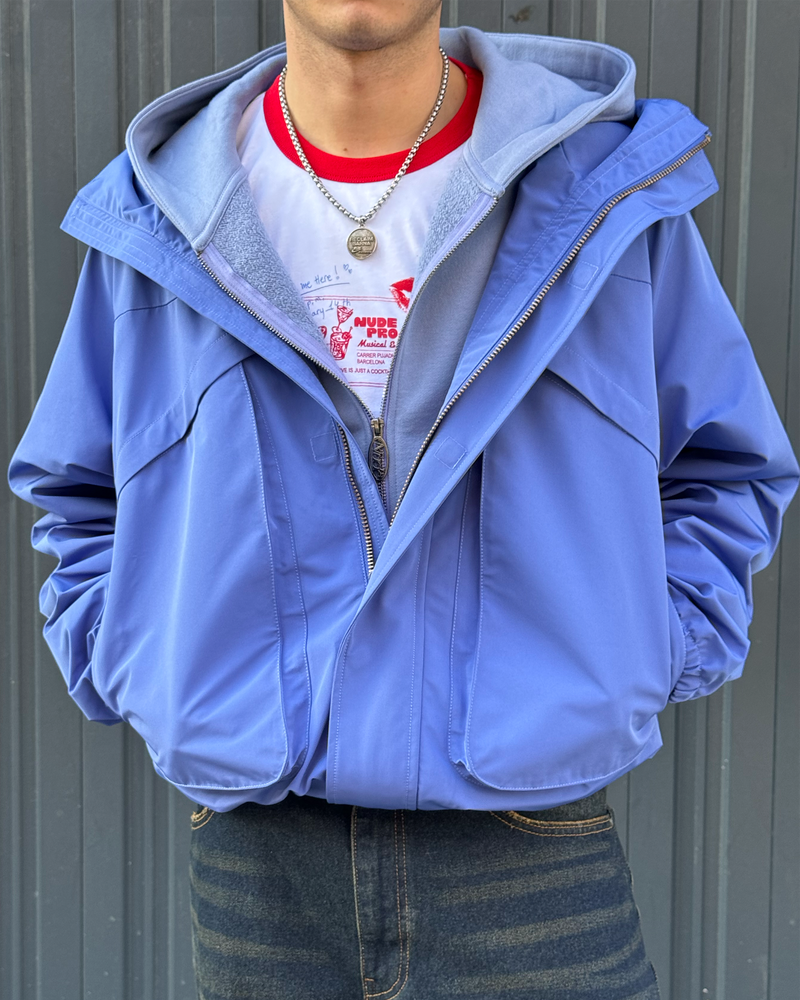 MILESTONES WINDBREAKER JACKET BLUE