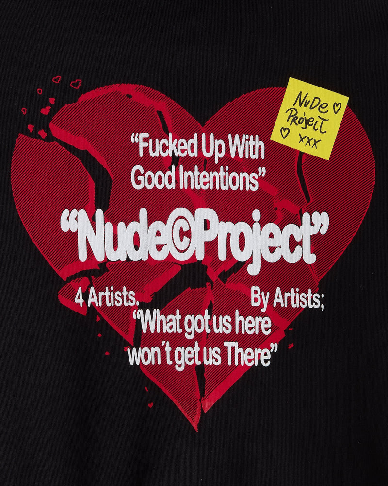 HEARTBROKEN ZIP-UP HOODIE BLACK