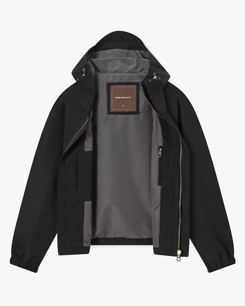 MILESTONES WINDBREAKER JACKET BLACK