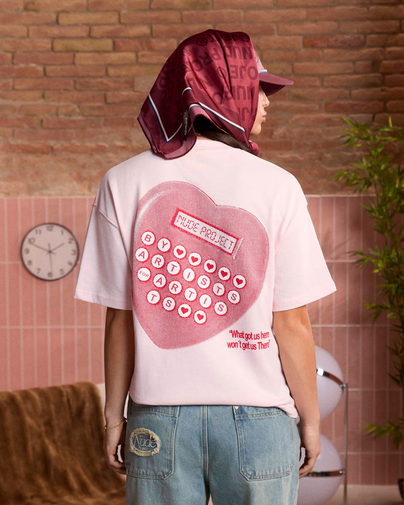 CALCULATOR TEE PINK