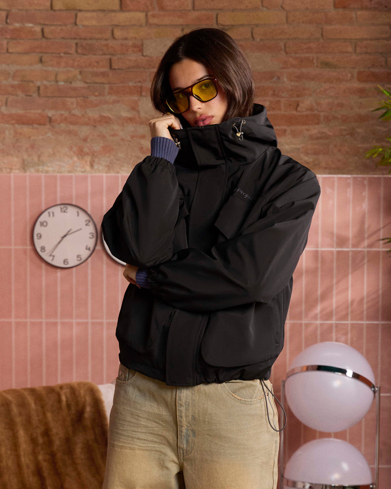 MILESTONES WINDBREAKER JACKET BLACK