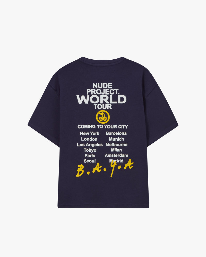 NUDE TOUR TEE NAVY