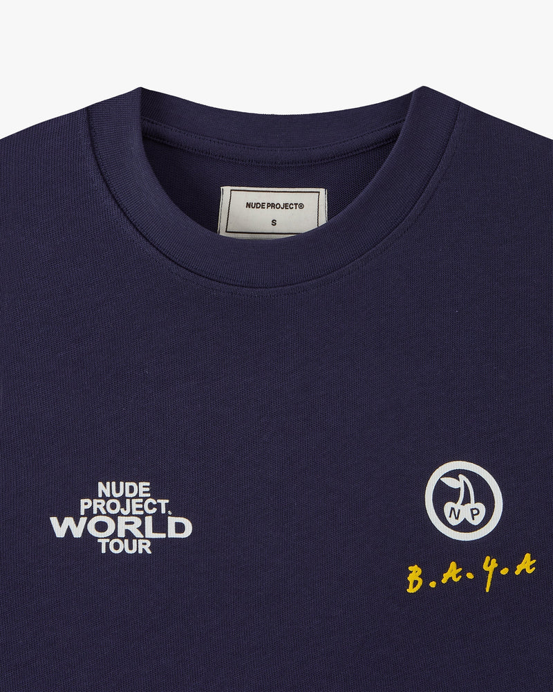 NUDE TOUR TEE NAVY