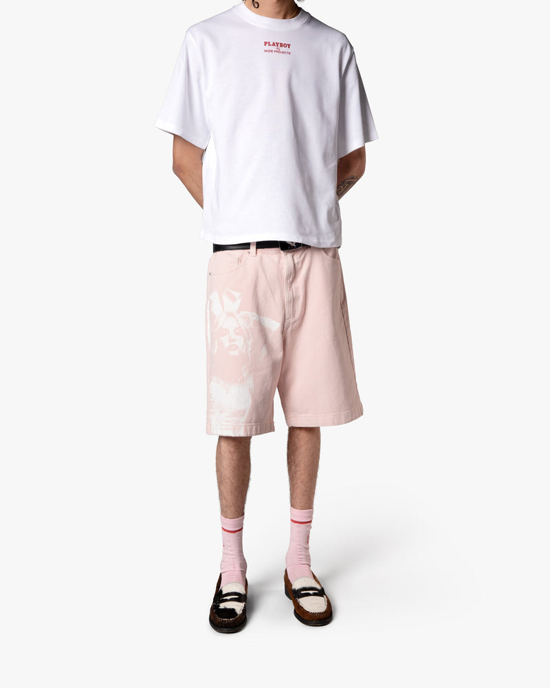 BUNNY DENIM SHORT PINK