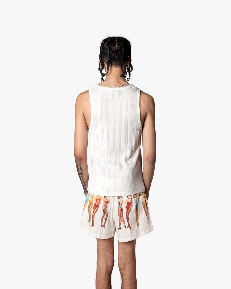 CUT&SEW PLAYBOY TANK TOP OFF-WHITE