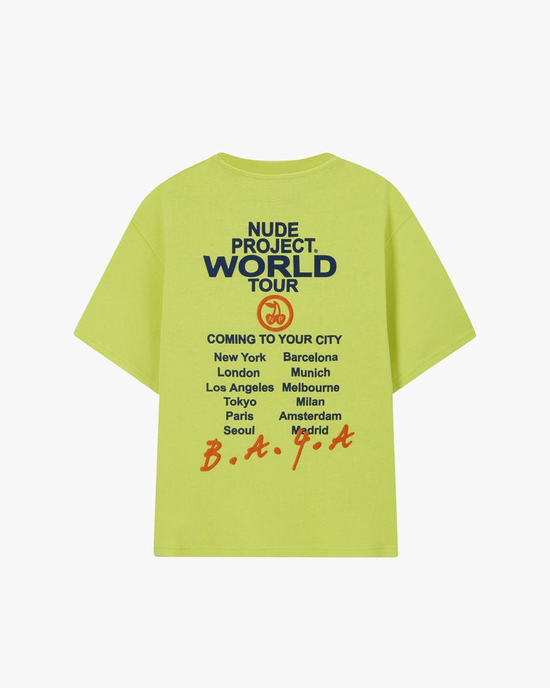 NUDE TOUR TEE GREEN
