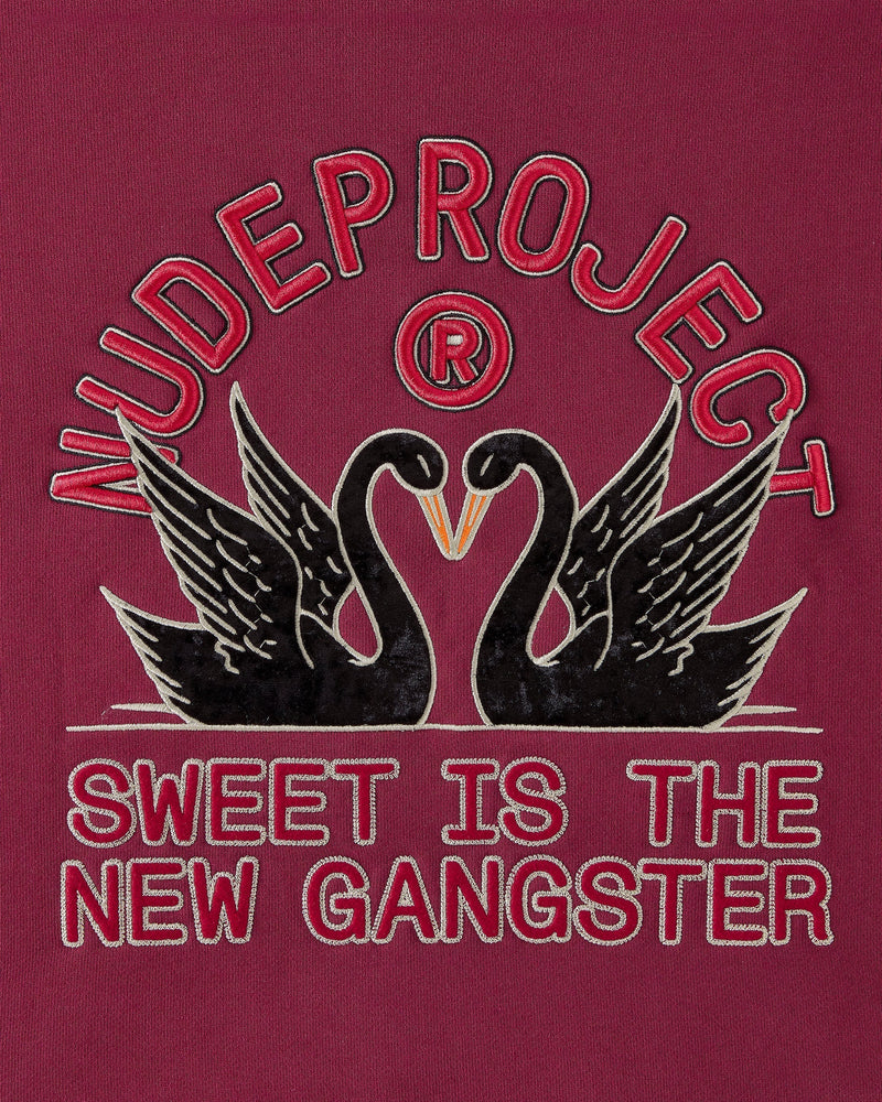 SWANS HOODIE BURGUNDY