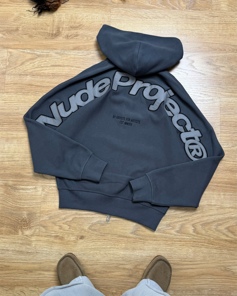 BEAST ZIP-UP HOODIE ASH