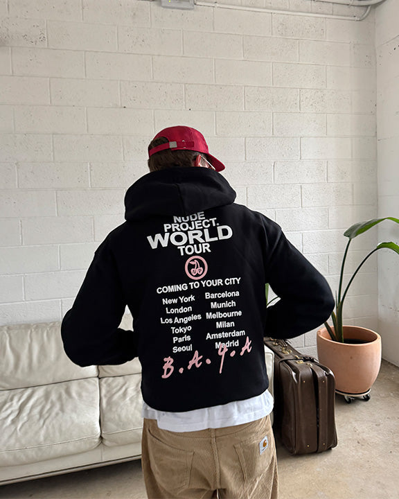 NUDE TOUR HOODIE BLACK